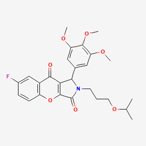 7-Fluoro-2-[3-(propan-2-yloxy)propyl]-1-(3,4,5-trimethoxyphenyl)-1,2-dihydrochromeno[2,3-c]pyrrole-3,9-dione