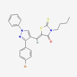 (5Z)-5-{[3-(4-bromophenyl)-1-phenyl-1H-pyrazol-4-yl]methylidene}-3-butyl-2-thioxo-1,3-thiazolidin-4-one