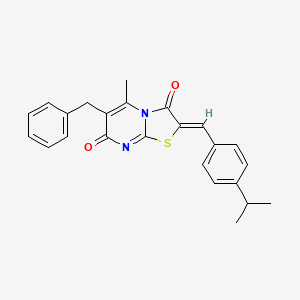 (2Z)-6-benzyl-5-methyl-2-[4-(propan-2-yl)benzylidene]-7H-[1,3]thiazolo[3,2-a]pyrimidine-3,7(2H)-dione