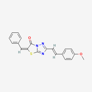 (5E)-5-benzylidene-2-[(E)-2-(4-methoxyphenyl)ethenyl][1,3]thiazolo[3,2-b][1,2,4]triazol-6(5H)-one