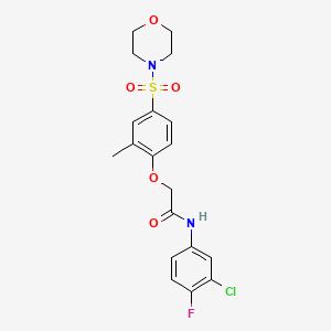 N-(3-Chloro-4-fluoro-phenyl)-2-[2-methyl-4-(morpholine-4-sulfonyl)-phenoxy]-acetamide