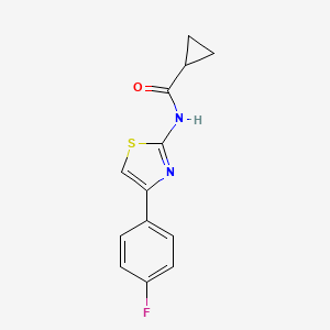 molecular formula C13H11FN2OS B11124257 N-[4-(4-fluorophenyl)-1,3-thiazol-2-yl]cyclopropanecarboxamide 