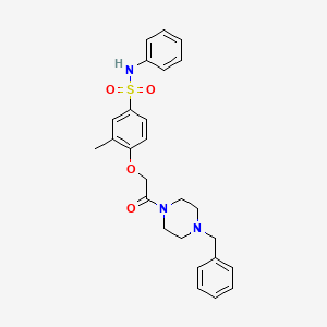 4-[2-(4-benzylpiperazin-1-yl)-2-oxoethoxy]-3-methyl-N-phenylbenzenesulfonamide