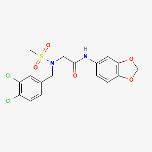 N-1,3-benzodioxol-5-yl-N~2~-(3,4-dichlorobenzyl)-N~2~-(methylsulfonyl)glycinamide