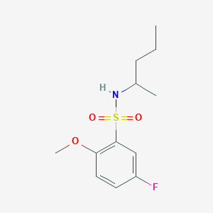 5-fluoro-2-methoxy-N-(pentan-2-yl)benzenesulfonamide