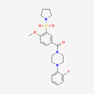 [4-(2-Fluorophenyl)piperazin-1-yl][4-methoxy-3-(pyrrolidin-1-ylsulfonyl)phenyl]methanone