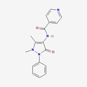 N-(1,5-dimethyl-3-oxo-2-phenyl-2,3-dihydro-1H-pyrazol-4-yl)pyridine-4-carboxamide