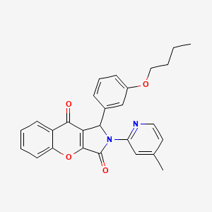 1-(3-Butoxyphenyl)-2-(4-methylpyridin-2-yl)-1,2-dihydrochromeno[2,3-c]pyrrole-3,9-dione