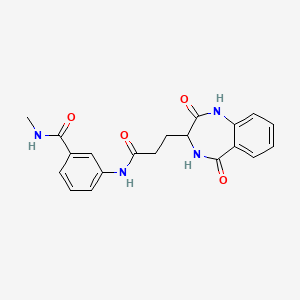 3-{[3-(2,5-dioxo-2,3,4,5-tetrahydro-1H-1,4-benzodiazepin-3-yl)propanoyl]amino}-N-methylbenzamide