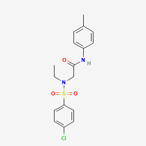 N~2~-[(4-chlorophenyl)sulfonyl]-N~2~-ethyl-N-(4-methylphenyl)glycinamide