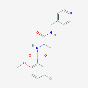 2-(5-Chloro-2-methoxy-benzenesulfonylamino)-N-pyridin-4-ylmethyl-propionamide