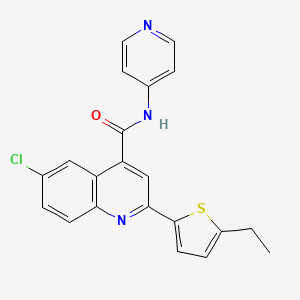 6-chloro-2-(5-ethylthiophen-2-yl)-N-(pyridin-4-yl)quinoline-4-carboxamide