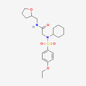 N~2~-cyclohexyl-N~2~-[(4-ethoxyphenyl)sulfonyl]-N-(tetrahydrofuran-2-ylmethyl)glycinamide