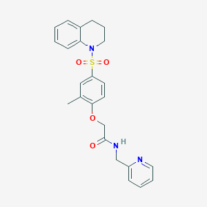 2-[4-(3,4-dihydroquinolin-1(2H)-ylsulfonyl)-2-methylphenoxy]-N-(pyridin-2-ylmethyl)acetamide