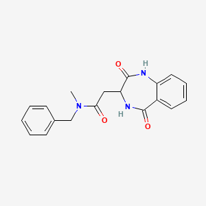 molecular formula C19H19N3O3 B11124421 N-benzyl-2-(2,5-dioxo-2,3,4,5-tetrahydro-1H-1,4-benzodiazepin-3-yl)-N-methylacetamide 