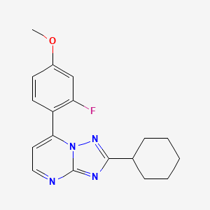 2-Cyclohexyl-7-(2-fluoro-4-methoxyphenyl)[1,2,4]triazolo[1,5-a]pyrimidine