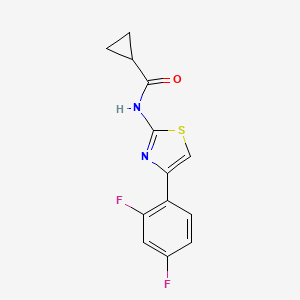 N-[4-(2,4-difluorophenyl)-1,3-thiazol-2-yl]cyclopropanecarboxamide