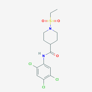 molecular formula C14H17Cl3N2O3S B11124453 1-(ethylsulfonyl)-N-(2,4,5-trichlorophenyl)piperidine-4-carboxamide 