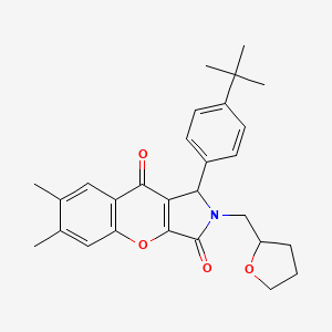 1-(4-Tert-butylphenyl)-6,7-dimethyl-2-(tetrahydrofuran-2-ylmethyl)-1,2-dihydrochromeno[2,3-c]pyrrole-3,9-dione