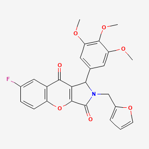 7-Fluoro-2-(furan-2-ylmethyl)-1-(3,4,5-trimethoxyphenyl)-1,2-dihydrochromeno[2,3-c]pyrrole-3,9-dione