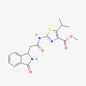 methyl 5-isopropyl-2-{[2-(3-oxo-2,3-dihydro-1H-isoindol-1-yl)acetyl]amino}-1,3-thiazole-4-carboxylate