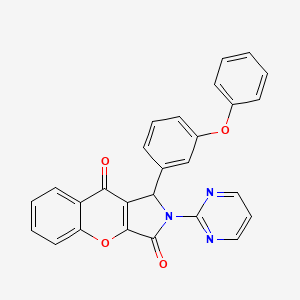 1-(3-Phenoxyphenyl)-2-(pyrimidin-2-yl)-1,2-dihydrochromeno[2,3-c]pyrrole-3,9-dione