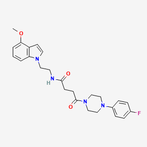 4-[4-(4-fluorophenyl)piperazino]-N-[2-(4-methoxy-1H-indol-1-yl)ethyl]-4-oxobutanamide