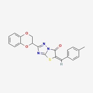 (5E)-2-(2,3-dihydro-1,4-benzodioxin-2-yl)-5-(4-methylbenzylidene)[1,3]thiazolo[3,2-b][1,2,4]triazol-6(5H)-one