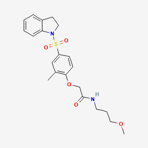 2-[4-(2,3-dihydro-1H-indol-1-ylsulfonyl)-2-methylphenoxy]-N-(3-methoxypropyl)acetamide