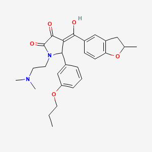 1-[2-(dimethylamino)ethyl]-3-hydroxy-4-[(2-methyl-2,3-dihydro-1-benzofuran-5-yl)carbonyl]-5-(3-propoxyphenyl)-1,5-dihydro-2H-pyrrol-2-one