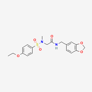 N-(1,3-benzodioxol-5-ylmethyl)-N~2~-[(4-ethoxyphenyl)sulfonyl]-N~2~-methylglycinamide