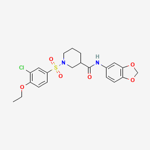 N-(1,3-benzodioxol-5-yl)-1-[(3-chloro-4-ethoxyphenyl)sulfonyl]piperidine-3-carboxamide