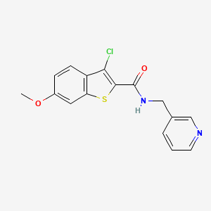 3-chloro-6-methoxy-N-(pyridin-3-ylmethyl)-1-benzothiophene-2-carboxamide