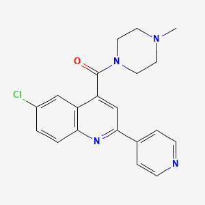 [6-Chloro-2-(pyridin-4-yl)quinolin-4-yl](4-methylpiperazin-1-yl)methanone