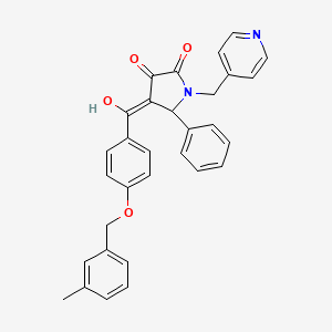 3-hydroxy-4-{4-[(3-methylbenzyl)oxy]benzoyl}-5-phenyl-1-(4-pyridinylmethyl)-1,5-dihydro-2H-pyrrol-2-one