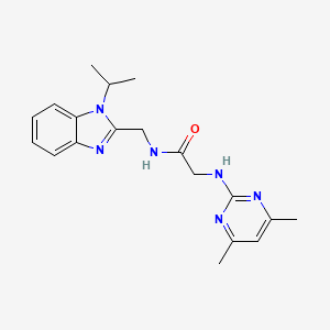 2-[(4,6-dimethyl-2-pyrimidinyl)amino]-N-[(1-isopropyl-1H-1,3-benzimidazol-2-yl)methyl]acetamide