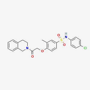 N-(4-chlorophenyl)-4-[2-(3,4-dihydroisoquinolin-2(1H)-yl)-2-oxoethoxy]-3-methylbenzenesulfonamide