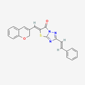 (5Z)-5-(2H-chromen-3-ylmethylidene)-2-[(E)-2-phenylethenyl][1,3]thiazolo[3,2-b][1,2,4]triazol-6(5H)-one