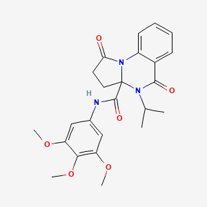 4-isopropyl-1,5-dioxo-N-(3,4,5-trimethoxyphenyl)-2,3,4,5-tetrahydropyrrolo[1,2-a]quinazoline-3a(1H)-carboxamide