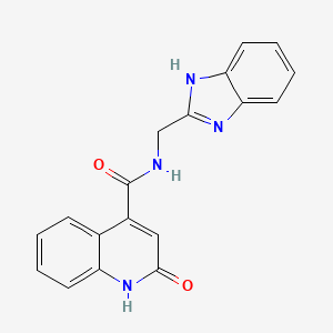 N-(1H-benzimidazol-2-ylmethyl)-2-hydroxyquinoline-4-carboxamide