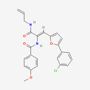 molecular formula C24H21ClN2O4 B11124630 (2Z)-3-[5-(3-chlorophenyl)furan-2-yl]-2-[(4-methoxyphenyl)formamido]-N-(prop-2-en-1-yl)prop-2-enamide 