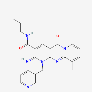 2-Imino-8-methyl-10-oxo-1-pyridin-3-ylmethyl-1,10-dihydro-2H-1,9,10a-triaza-anthracene-3-carboxylic acid butylamide