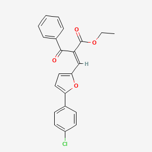 ethyl (2E)-3-[5-(4-chlorophenyl)furan-2-yl]-2-(phenylcarbonyl)prop-2-enoate