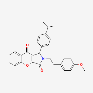 2-[2-(4-Methoxyphenyl)ethyl]-1-[4-(propan-2-yl)phenyl]-1,2-dihydrochromeno[2,3-c]pyrrole-3,9-dione