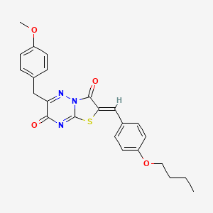 2-[(Z)-1-(4-butoxyphenyl)methylidene]-6-(4-methoxybenzyl)-7H-[1,3]thiazolo[3,2-b][1,2,4]triazine-3,7-dione