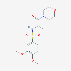 molecular formula C15H22N2O6S B11124687 3,4-dimethoxy-N-[1-(morpholin-4-yl)-1-oxopropan-2-yl]benzenesulfonamide 