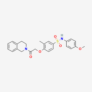 4-[2-(3,4-dihydroisoquinolin-2(1H)-yl)-2-oxoethoxy]-N-(4-methoxyphenyl)-3-methylbenzenesulfonamide