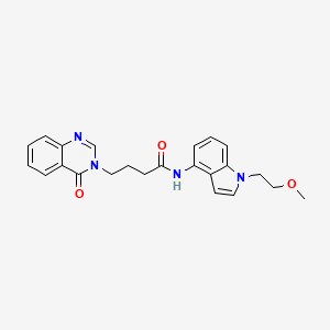 molecular formula C23H24N4O3 B11124716 N-[1-(2-methoxyethyl)-1H-indol-4-yl]-4-[4-oxo-3(4H)-quinazolinyl]butanamide 