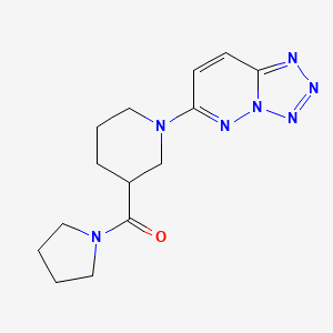 molecular formula C14H19N7O B11124719 Pyrrolidin-1-yl[1-(tetrazolo[1,5-b]pyridazin-6-yl)piperidin-3-yl]methanone 