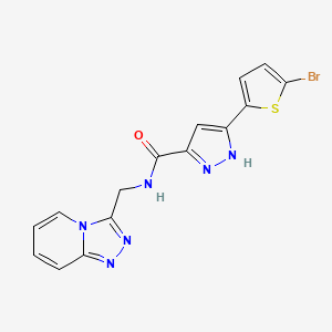 5-(5-bromo-2-thienyl)-N-([1,2,4]triazolo[4,3-a]pyridin-3-ylmethyl)-1H-pyrazole-3-carboxamide